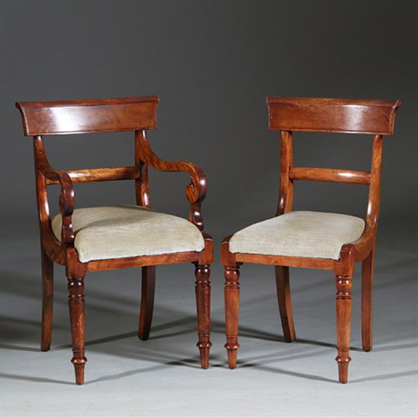 Grote foto 8 eetkamer stoelen in bekleding naar wens victoriaans ca 1875 no.270105 antiek en kunst stoelen en banken