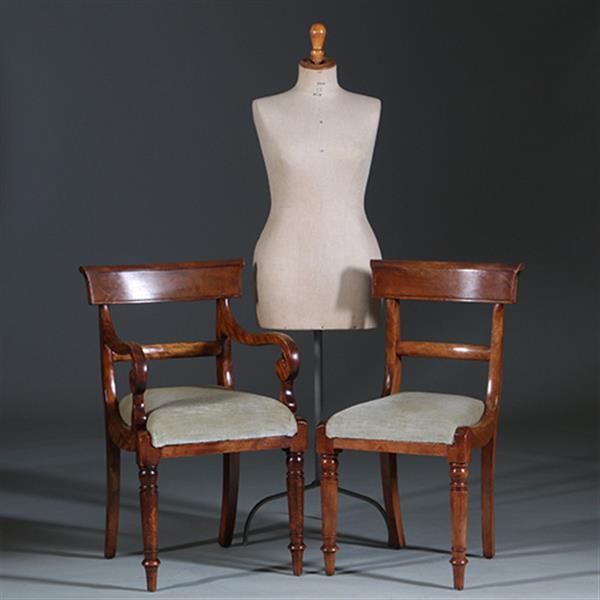 Grote foto 8 eetkamer stoelen in bekleding naar wens victoriaans ca 1875 no.270105 antiek en kunst stoelen en banken