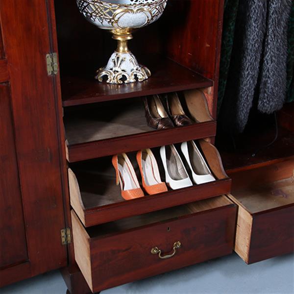 Grote foto victoriaans garderobe kast of kapstok met deuren praktisch interieur ca 1870 no.270115 antiek en kunst stoelen en banken
