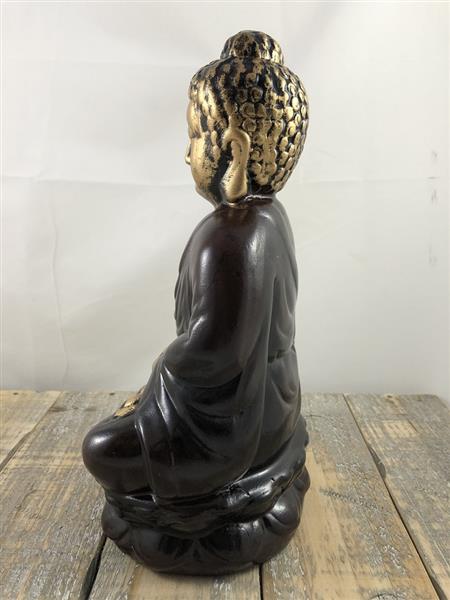Grote foto boeddha beeld ceramic zittend thais kopie tuin en terras tuindecoratie