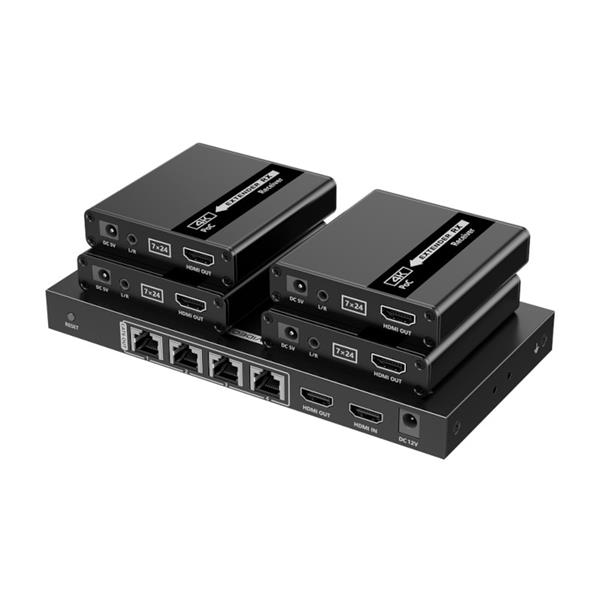 Grote foto 4k hdmi splitter extender 4 poorten tot 40m vmk1x4 spl 4k30 computers en software overige
