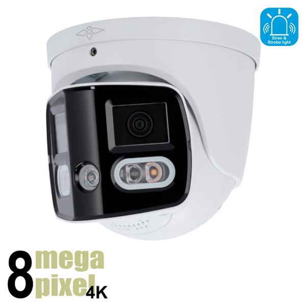Grote foto 2x 4mp ip panorama camera 180 graden actieve afschrikking ipt180a 8u pan tioc audio tv en foto professionele video apparatuur