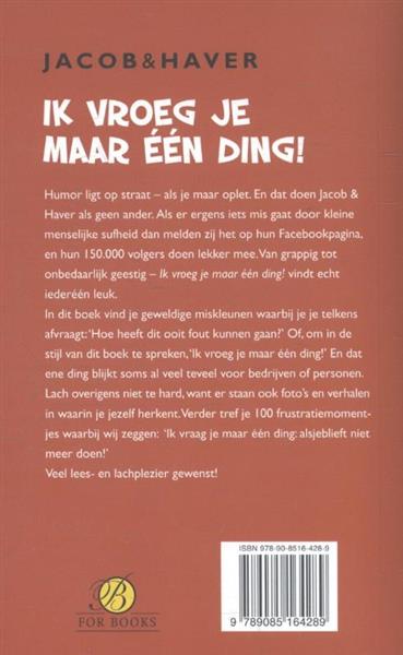 Grote foto ik vroeg je maar n ding boeken stripboeken