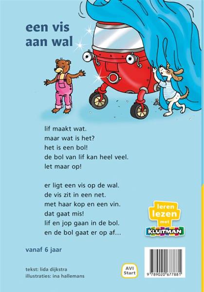 Grote foto de bol van lif. een vis aan wal leren lezen met kluitman boeken jeugd 13 jaar en ouder