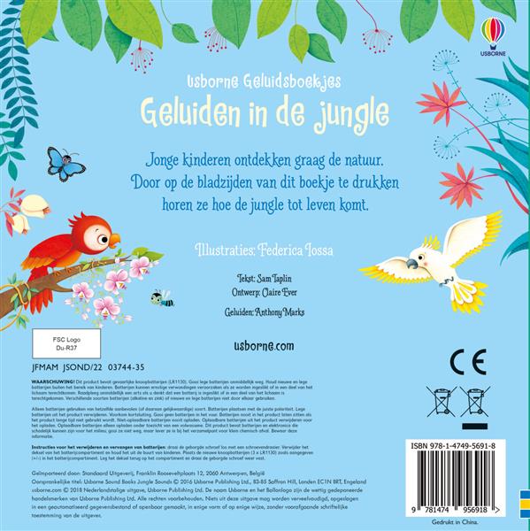 Grote foto geluiden in de jungle usborne geluidsboekjes boeken overige boeken