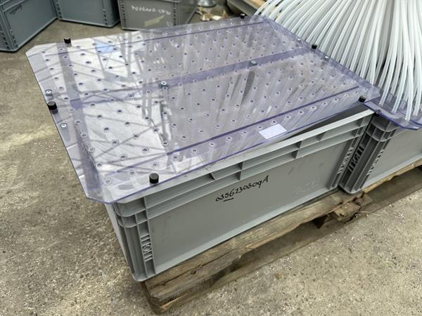 Grote foto lehners handmatige zaaimachine voor trays met 216 cellen agrarisch tuinbouw