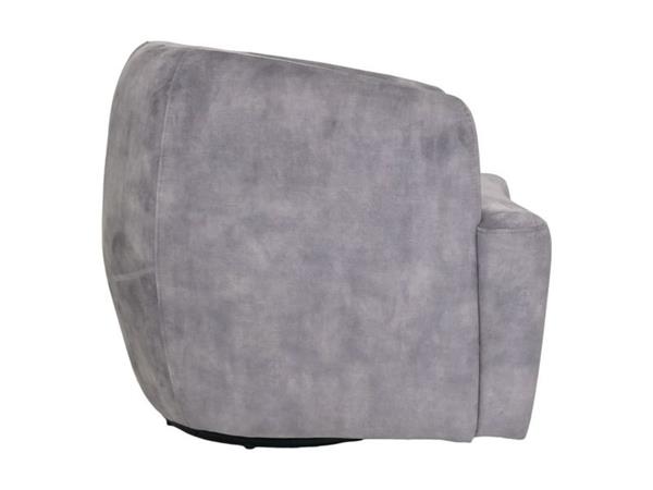 Grote foto draai fauteuil levi dolfijn grijs adore 180 velours metaal huis en inrichting eettafels
