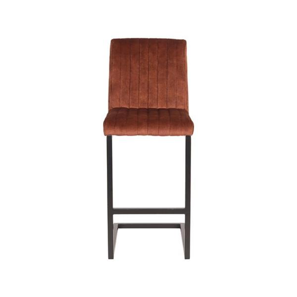 Grote foto barkruk milo 41x53x100 cm rust velours huis en inrichting eettafels
