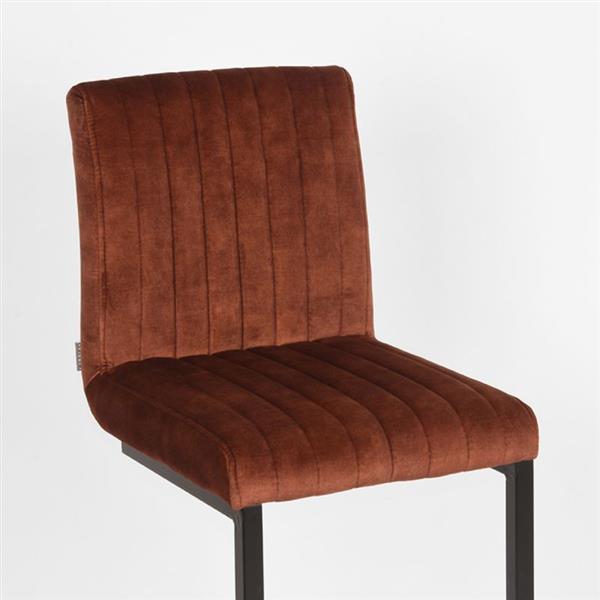 Grote foto barkruk milo 41x53x100 cm rust velours huis en inrichting eettafels