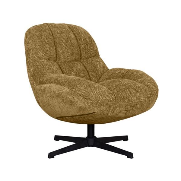 Grote foto draaifauteuil huxley 76x86x92 cm mustard elite zwart metaal huis en inrichting eettafels