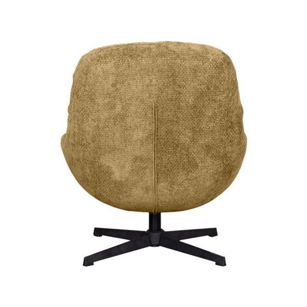 Grote foto draaifauteuil huxley 76x86x92 cm mustard elite zwart metaal huis en inrichting eettafels