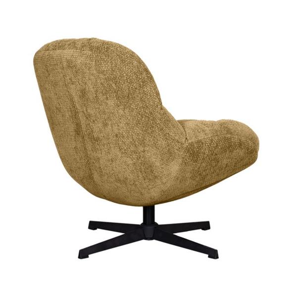 Grote foto draaifauteuil huxley 76x86x92 cm mustard elite zwart metaal huis en inrichting eettafels