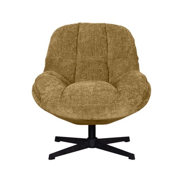 Grote foto draaifauteuil huxley 76x86x92 cm mustard elite zwart metaal huis en inrichting eettafels