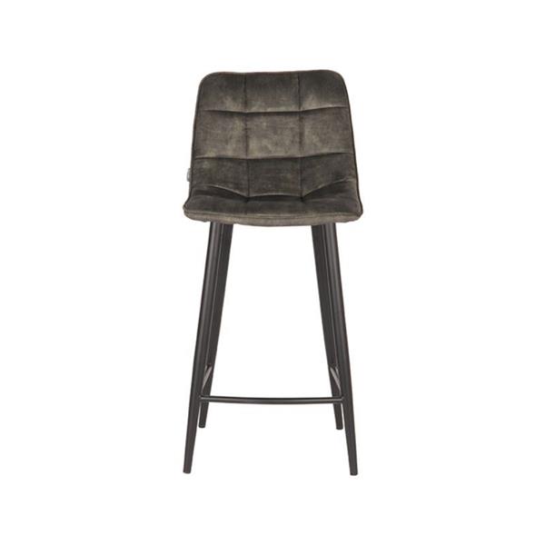 Grote foto barkruk jelt 45x48x92 cm hunter velours huis en inrichting eettafels