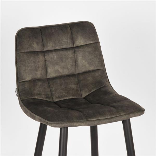 Grote foto barkruk jelt 45x48x92 cm hunter velours huis en inrichting eettafels