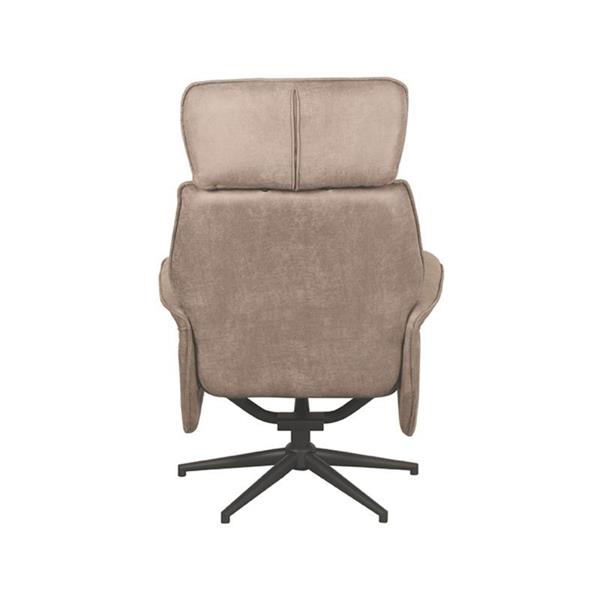 Grote foto relaxfauteuil verdal 77x79x109 cm taupe micro suede zwart metaal huis en inrichting eettafels