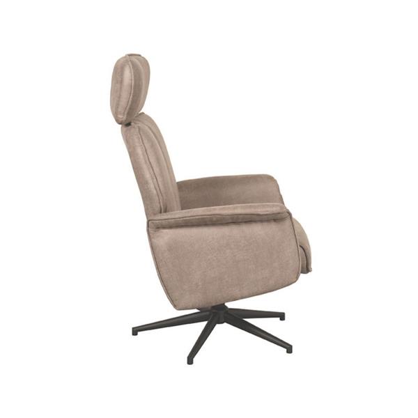 Grote foto relaxfauteuil verdal 77x79x109 cm taupe micro suede zwart metaal huis en inrichting eettafels