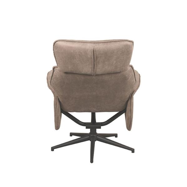 Grote foto relaxfauteuil verdal 77x79x109 cm taupe micro suede zwart metaal huis en inrichting eettafels
