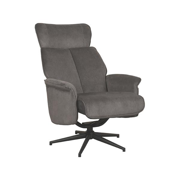 Grote foto relaxfauteuil verdal 77x79x109 cm antraciet cosmo zwart metaal huis en inrichting eettafels