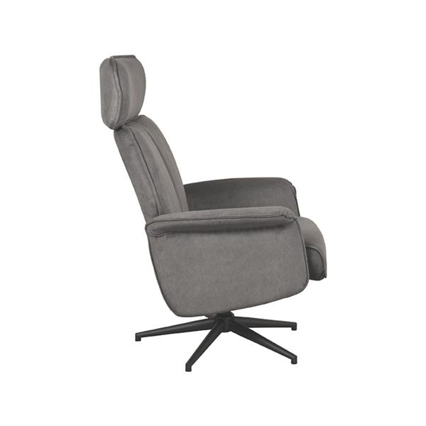 Grote foto relaxfauteuil verdal 77x79x109 cm antraciet cosmo zwart metaal huis en inrichting eettafels
