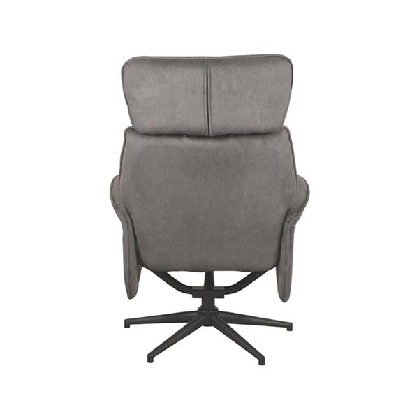 Grote foto relaxfauteuil verdal hocker 77x79x109 cm antraciet cosmo zwart metaal huis en inrichting eettafels