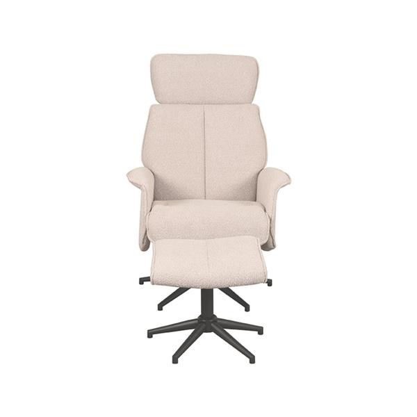 Grote foto relaxfauteuil verdal hocker 77x79x109 cm naturel touch zwart metaal huis en inrichting eettafels