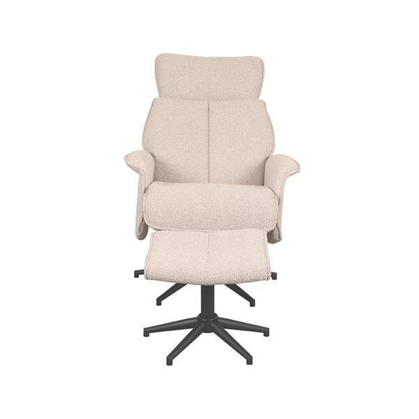 Grote foto relaxfauteuil verdal hocker 77x79x109 cm naturel touch zwart metaal huis en inrichting eettafels