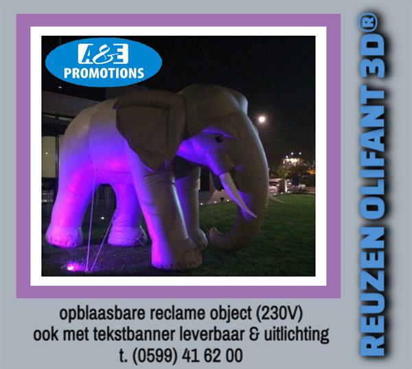 Grote foto blikvanger olifant verhuur ca. 4m. drachten emmen hobby en vrije tijd feestartikelen verhuur