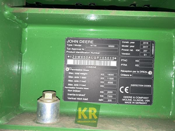Grote foto john deere w650 29474 agrarisch maaidorsers