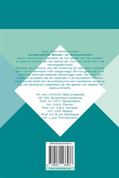Grote foto jurisprudentie staats en bestuursrecht 1849 2015 ars aequi jurisprudentie boeken wetenschap