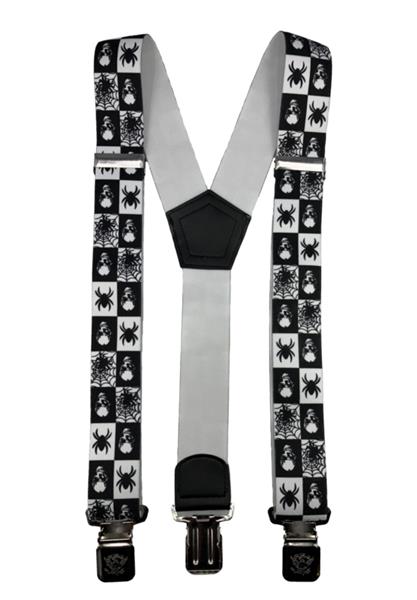 Grote foto fun bretel pider n skull met de sterkste stalen clips kleding dames riemen