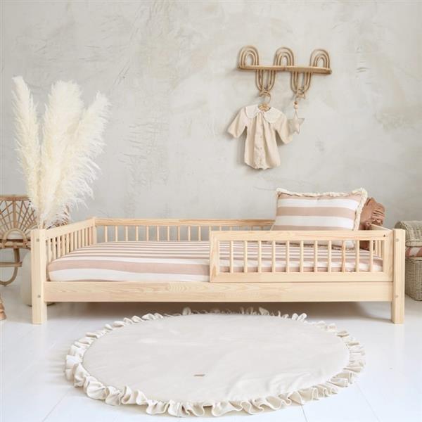 Grote foto houten bed basic alto met uitvalbescherming naturel 190x90cm naturel 190x90 cm kinderen en baby complete kinderkamers