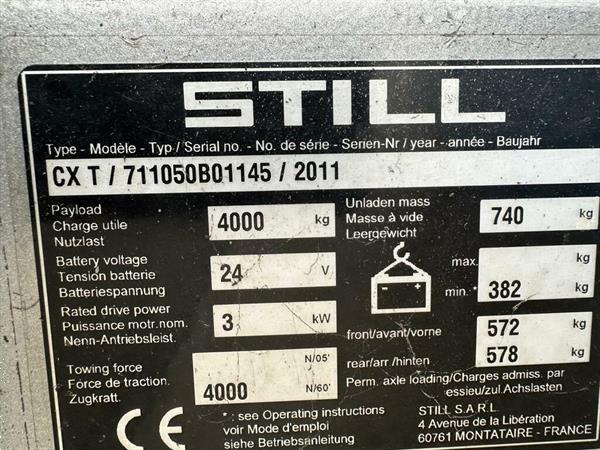 Grote foto vs 22063 elektrische sleep tractor still cxt 4 ton bj2011 doe het zelf en verbouw electrotrekkers