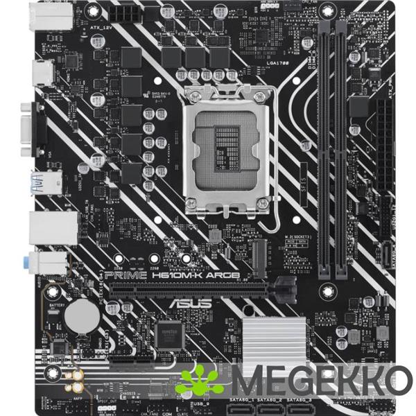 Grote foto asus prime h610m k argb intel h610 lga 1700 micro atx computers en software moederborden