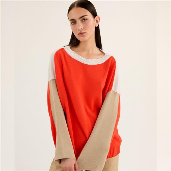Grote foto rosso 35 sweater multicolor maat 38 kleding dames blouses