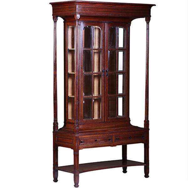 Grote foto salonmeubel vitrinekast of display cabinet vermoedelijk van of omgeving van den bosch en berlage n antiek en kunst stoelen en banken