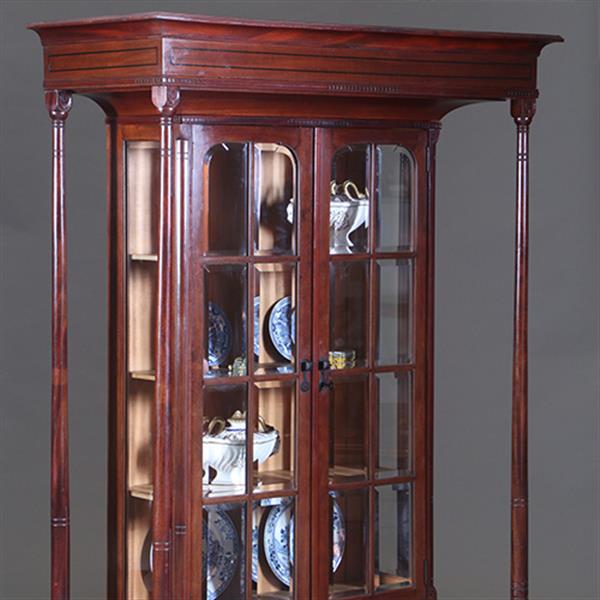 Grote foto salonmeubel vitrinekast of display cabinet vermoedelijk van of omgeving van den bosch en berlage n antiek en kunst stoelen en banken