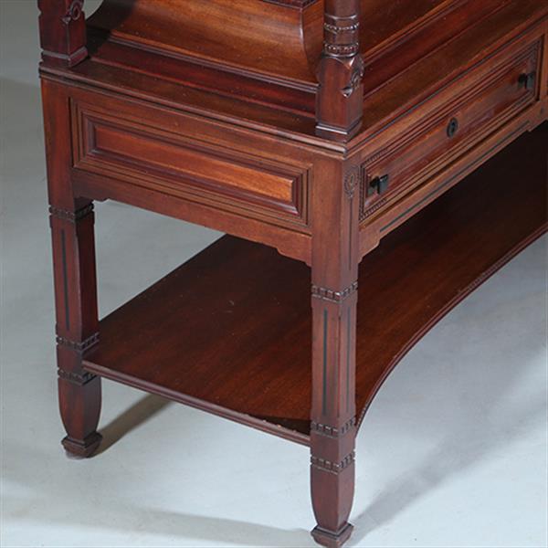 Grote foto salonmeubel vitrinekast of display cabinet vermoedelijk van of omgeving van den bosch en berlage n antiek en kunst stoelen en banken