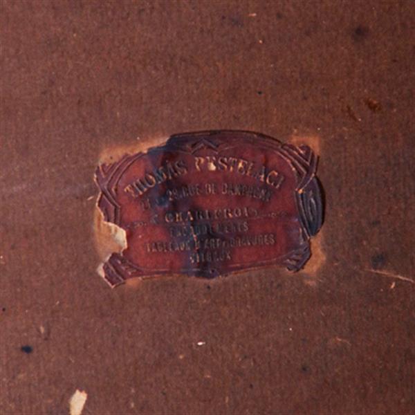 Grote foto kleine polychroom spiegel ovaal facet geslepen ca 1910 belgi no.270130 hoogte 0 86 m antiek en kunst spiegels