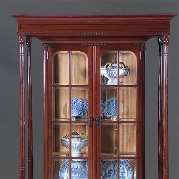 Grote foto salonmeubel vitrinekast of display cabinet vermoedelijk van of omgeving van den bosch en berlage n antiek en kunst stoelen en banken