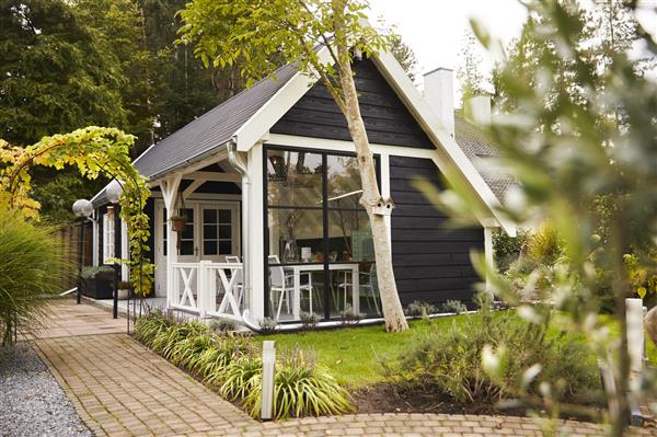 Grote foto maatwerk douglas houten bijgebouwen. tuin en terras tuinhuisjes en blokhutten
