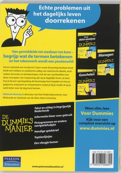 Grote foto statistiek voor dummies voor dummies boeken wetenschap