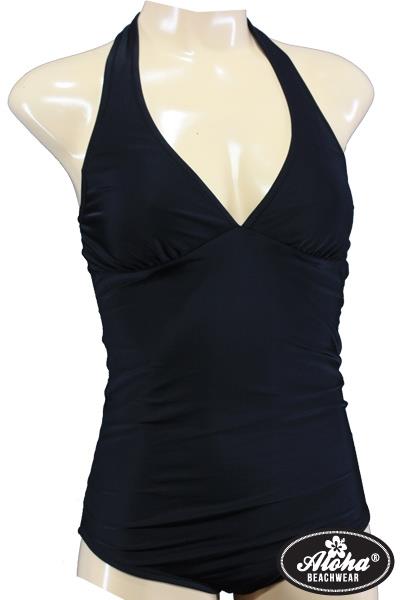 Grote foto aloha beachwear 1950 bathingsuit in black in large. kleding dames badmode en zwemkleding