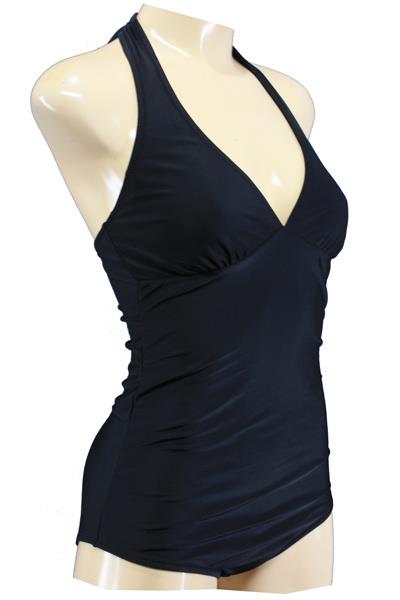 Grote foto aloha beachwear 1950 bathingsuit in black in large. kleding dames badmode en zwemkleding