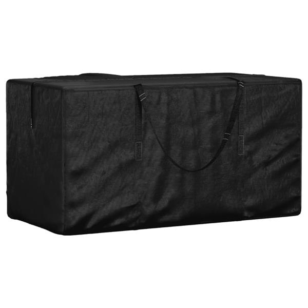 Grote foto vidaxl opbergtas voor tuinkussens 150x75x75 cm polyetheen zwart tuin en terras tuinmeubelen