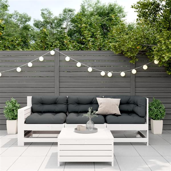 Grote foto vidaxl 4 delige loungeset met kussens massief grenenhout tuin en terras tuinmeubelen