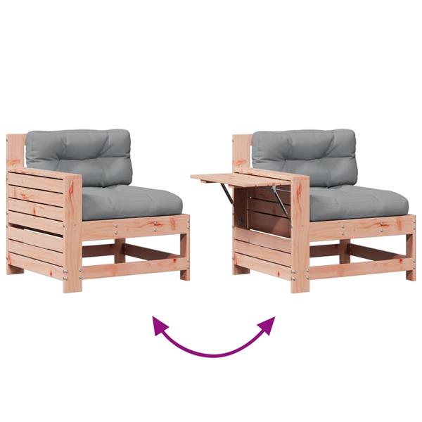 Grote foto vidaxl 4 delige loungeset met kussens massief douglashout tuin en terras tuinmeubelen