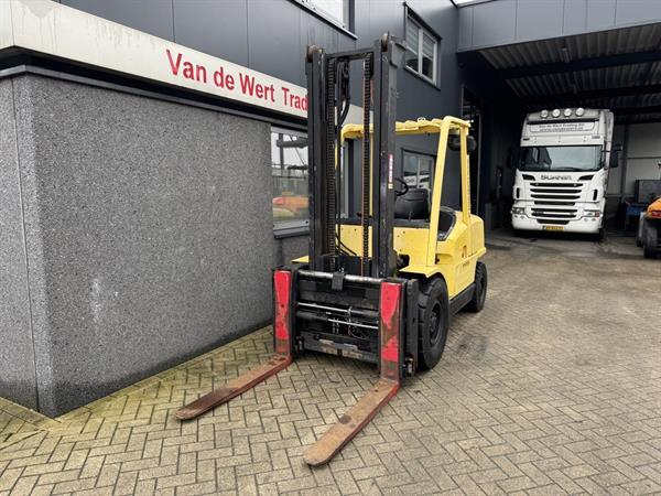 Grote foto heftruck hyster h4.50xm duplo 400 sideshift forkpositioner perkins diesel agrarisch heftrucks