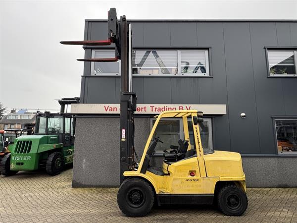 Grote foto heftruck hyster h4.50xm duplo 400 sideshift forkpositioner perkins diesel agrarisch heftrucks