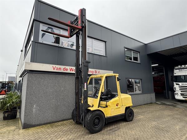 Grote foto heftruck hyster h4.50xm duplo 400 sideshift forkpositioner perkins diesel agrarisch heftrucks